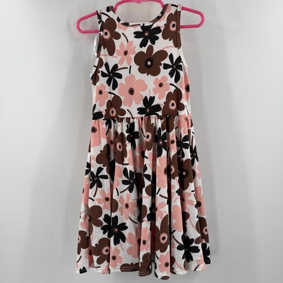 Dot Dot Smile Dress Size 3/4T NWT Floral Retro Flower Print Toddler Fit & Flare - Picture 2 of 11